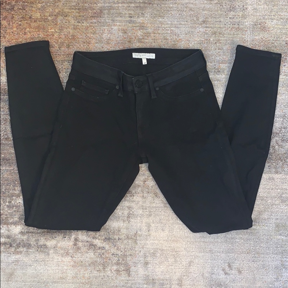 Joie Black coated skinny jeans